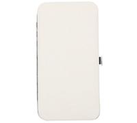 TOYANDONA Eyelash Tweezers Storage Bag with Shiny Silver Accent, Portable Makeup Tool Organizing Case, White Practical Travel Holder for Eyelash Extension Tools