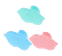 TOYANDONA Face Scrubber with Suction Cup Design 3pcs Manual Silicone Facial Cleansing Brush and Deep Cleansing Function for Women Suitable for Travel and Home Use