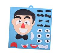 TOYANDONA Facial Puzzle Father Style Cloth Material Educational Puzzle Set for Early Development Hand Eye Coordination Emotional Learning Parent Interaction