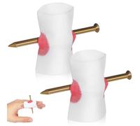 TOYANDONA Fake Nail through Finger Prank Props 2 Pcs Realistic Bloody Finger Trick Toys for Halloween Party and April Fool Pranks