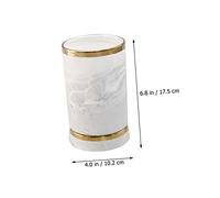 TOYANDONA Farmhouse Kitchen Utensil Holder Large Capacity Cutlery and Chopsticks Organizer Ceramic Container with Marble Pattern for Countertop Storage and Easy Access