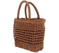 TOYANDONA Fashionable Sturdy and Not Easy to Deform Straw Handbag with Drawstring Closure, Lightweight Woven Shoulder Bag, Enough Room for Daily Items for Women for Summer Shopping