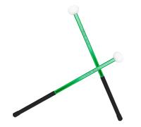 TOYANDONA Felt Head Aluminum Alloy Marching Drumsticks, Lightweight Percussion Sticks for Military Drum Practice, Green Felt Drumstick Set for Jazz and Metal Music Performance