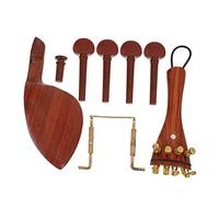 TOYANDONA Fine Craftsmanship Violin Parts Jujube Wood Chin Rest Shoulder Rest Tailpiece for Violin Repair