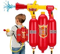 TOYANDONA Fire Backpack Water Toys - Fireman Backpack Water Toy with Adjustable Straps for 4-8 Kids, Firefighter Costume Accessories for Role Play, Summer Activities, Beach, Party Game