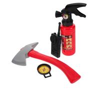TOYANDONA Firefighter Role Play Set with Fire Extinguisher Authentic Fireman Costume and Accessories for Imaginative Play Fire Safety Awareness Social Interaction and Career Day Events