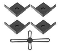 TOYANDONA Fish Tank Bracket with Protective Corner Guards 4pcs Large Black Plastic Aquarium Edge Bumper Babyproof Corner Protector for Home Fish Tank Base