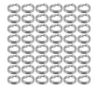 TOYANDONA Fishing Double Turn Ring Stainless Steel Connection | Silver Tackle Part, Corrosion Resistant Build, Compact Storage, Suitable for Plugs and Line Use