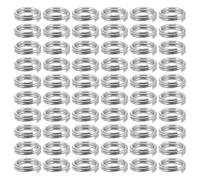 TOYANDONA Fishing Double Turn Ring Stainless Steel Connection | Silver Tackle Part, Corrosion Resistant Build, Compact Storage, Suitable for Plugs and Line Use