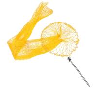 TOYANDONA Fishing Net 18-strand Large Eye Drawstring Fish Keeper Net with Thickened Line and Ground Insert, 2m Orange Ring Mouth Suitable for Pond and Kayak Fishing Supplies