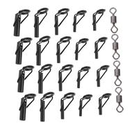 TOYANDONA Fishing Rod Guide Tips Replacement Kit Tangling Portable Rod Tip Rings for Freshwater Saltwater Fishing Durable Frame Black
