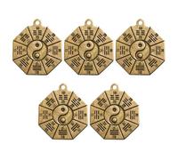 TOYANDONA Five Piece Brass Eight Diagram Pendant Charm for DIY Making