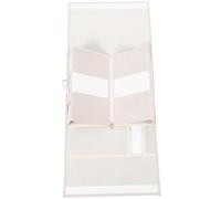 TOYANDONA Foldable Bedding Sheet Organizer Box with Zipper and Transparent Window Space-saving Fabric Storage Bin for Clothes Blankets Cardboard Insert Beige Single Unit for Closet and