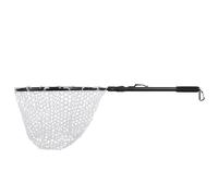 TOYANDONA Foldable Hand Fishing Net with Aluminium Alloy Frame and Rubber Mesh Compact Design for Fly Fishing the Shores Space-saving Classical Shape