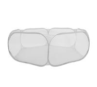 TOYANDONA Foldable Pet Playpen Small Hexagonal Puppy Enclosure with Grey Polyester Mesh for Indoor and Outdoor Guinea Pig, Kitten, Rabbit Playpen with Carry Bag