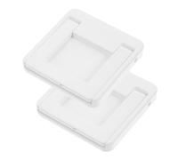 TOYANDONA Foldable Self-Adhesive Cupboard Door Handle 2 Pack Stick-on Cabinet Pulls with Anti-Collision Safety Design for Marble Ceramic Glass Surfaces