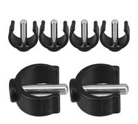 TOYANDONA Folding Walker Clips Rolling Walker Tube Pin Lock Bracket Parts C Shaped 6pcs Replacement for Walking Cane Chair Stand Assist Aid and Abs Steel Material Quick Installation