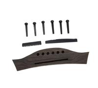 TOYANDONA Folk Guitar Bridge Pin and Saddle Set Guitar Accessories for Acoustic Easy to Install Replacement Bridge Parts with String Nails for Custom Height