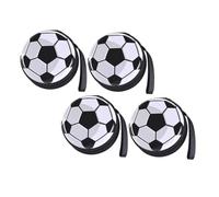 TOYANDONA Football Pattern Tinplate Coin Bag Set, 4pcs Small Rounded Change Storage Bags with Random Inner Color, Creative Football Design Small Money Pouch for Travel and Everyday Use
