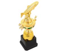 TOYANDONA for Anglers with Black Plastic Base, Small Fish-shaped Award Cup Featuring Smooth Surface and Easy to Store Design, for Fishing Derby Awards and Competitions