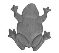 TOYANDONA Frog Stepping Stone Artistic Yard Ornament Silver Cast Iron Vintage Inspired Provides Stability Decorative Accent with Resistance to Wear for Pond Edges Patio Walkway