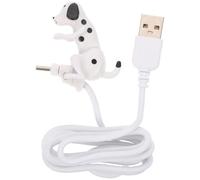 TOYANDONA Funny Dog Type C Charging Cable, Cute Puppy Data Cord | Metal Copper Core Build, White Finish, Dirty Resistant Surface, for Travel the Go Charging