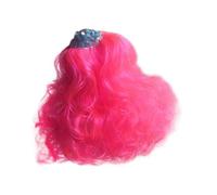 TOYANDONA Funny Red Dog Wig Headdress Pet Photo Prop Lightweight Festival Hat for Puppies and Cats Fit with Bright Glossy Cosplay Hair Accessory for Holiday Party