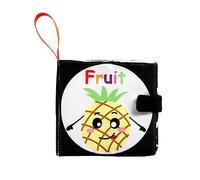 TOYANDONA Funny Touch and Feel Cloth Book for High Contrast Soft Educational Book Rich Colors and Simple Words Cognitive Development