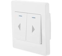 TOYANDONA Garage Door Push Button Switch Panel Wall Mounted Universal Two Button Single Control Reset Switch for Garage Door and Window Curtain