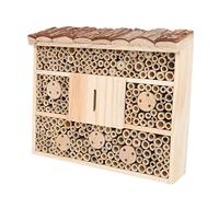TOYANDONA Garden Insect House Outdoor Wooden Bee Ladybird Hotel Decoration for Garden Ornaments Attract Butterflies Beneficial Bugs Cabin for Wildlife Habitat