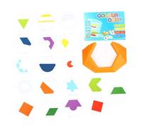 TOYANDONA Geometric Shape Puzzle for Colorful Educational with Non Slip Design Smooth Edges and Logic Challenges for Color Recognition and Creative Play