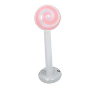 TOYANDONA Giant Inflatable Lollipop Balloon Weatherproof PVC Candy Prop for Christmas Birthday Pool Parties Outdoor Holiday Decor Pink Spiral Candyland Centerpiece