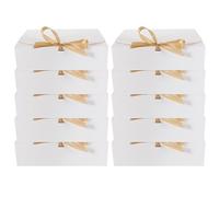 TOYANDONA Gift Boxes Lightweight Boxes Cardboard White with Ribbon 10pcs Multipurpose for Wedding and Christmas for Jewelry and Candies, Party Favour Packaging and Presents