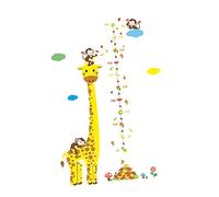 TOYANDONA Giraffe Height Chart Wall Sticker DIY Decal Adhesive Wallpaper for Bedroom Living Home Decor Giraffe Growth Chart Wall Stickers