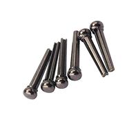 TOYANDONA Gl13 Black Solid Brass Acoustic Guitar Bridge Pins Abalone Inlay - Polished Classic Style Replacement Parts for Brighter Tone and Enhanced Clarity on Acoustic Guitars