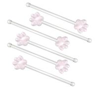 TOYANDONA Glass Cat Stirring Sticks for Juice and Mixed Cocktails Random Color 6pcs Handle Cocktail Stirrers Multifunctional Mixing Rods Comfortable Hand Feeling