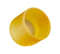 TOYANDONA Glass Lotus Decorative Buddha Offering Cup for Ritual Water Worship Multi-Function Buddhist Accessory for Home Unique Amber Small Straight Mug Gift for East Asian Culture