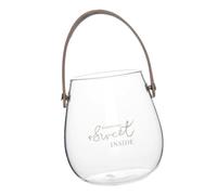 TOYANDONA Glass Vase Decorative Storage Jar Nordic Style with Leather Handle Practical Ornamental Glass Hydroponic Container for Indoor Home Décor