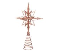 TOYANDONA Glitter Bethlehem Gold Star Christmas Tree Topper Multi-Pointed Bethlehem Star Treetop Glittering Tree Top for Xmas Tree Decorations Holiday Seasonal Home Decor