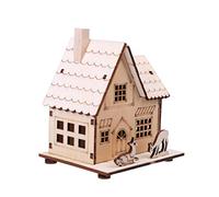 TOYANDONA Glow Cabin Christmas Tree Ornaments Xmas Decoration Log Cabin Ornaments Christmas Lantern Christmas Mini House Christmas Village House Display Led Wooden Child Accessories