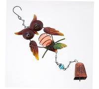 TOYANDONA Glow the Dark Owl Wind Chimes Durable Iron Craft Bells for Indoor Outdoor Balcony Patio Garden Decoration Nighttime Luminous Hanging Ornament