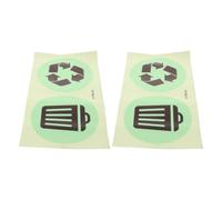 TOYANDONA Glow the Dark Recycling Symbol Trash Can Stickers PVC Sturdy Self Adhesive Decals for Plastic Garbage Cans Outdoor Waste Segregation Easy Application
