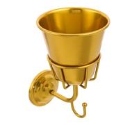 TOYANDONA Gold Iron Wall Planter with No-drill Mount, Geometric Decor | Stable Space-saving Storage Basket, Matte Spray-painted Finish, for Hallways and Entryways, Modern Boho Style