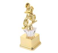 TOYANDONA Gold Plastic Cycling Trophy for Elegant Base Award Prize for S Bicycling Competitions and Celebrations Inspiring Winner Reward for Young Cyclists