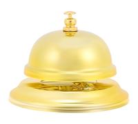 TOYANDONA Golden Alloy Pet Training Bell with Loud Ringing for Attention, Reusable Hand-pressed Call Bell for Game and Training Scenarios Color