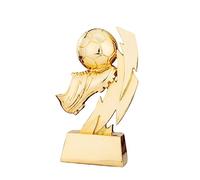 TOYANDONA Golden Plating Soccer Trophy Resin Football Award with Base Durable Football Kicking Shape for School Kindergarten Party Prizes and Childrens Sports Recognition