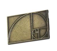 TOYANDONA Golden Ratio Rectangle Pin Metal Brooch for Teachers and Artists, Versatile Accessory for Special Occasions, Unique Medieval Artistic Style Lapel Badge for Math Lovers