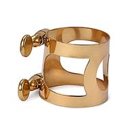 TOYANDONA Golden Tenor Saxophone Ligature Brass Double Screws Adjust Design Elegant Style Provide Great Sound Stabilize The Tube for Bakelite Tenor Drop E Saxophone
