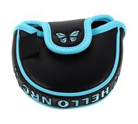 TOYANDONA Golf Putter Mallet Cover: Soft Dustproof Lining - PU Leather Half Mallet Putter Headcover - Butterfly Embroidered - Cool Golf Essentials For Men