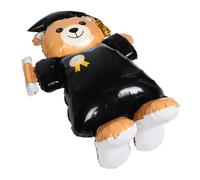 TOYANDONA Graduation Bear Balloon Standing Foil Inflatable Decoration for Class of Party Supplies Simple Setup Adorable Graduate Party Decor
